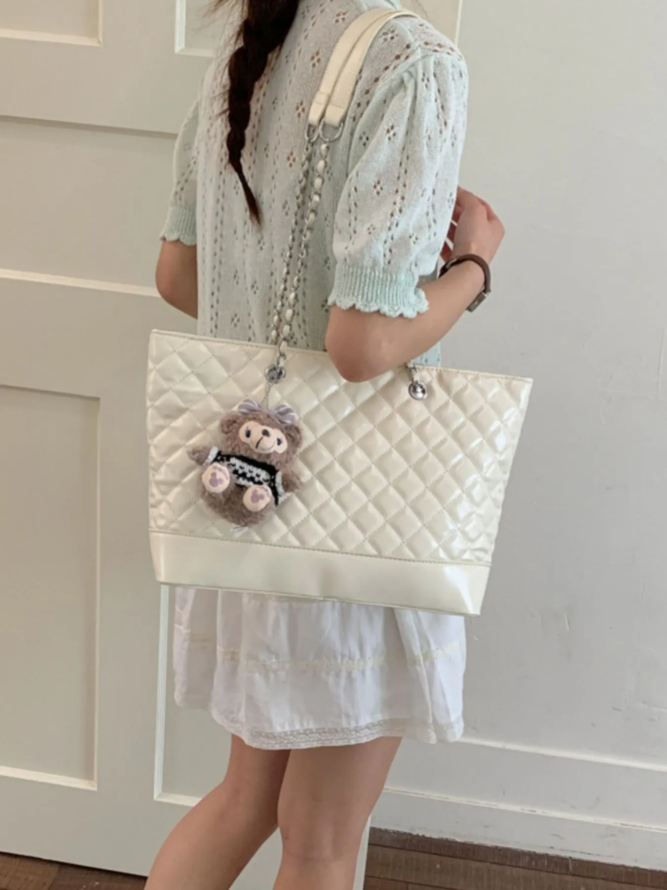 Quilted PU Leather Shoulder Bag